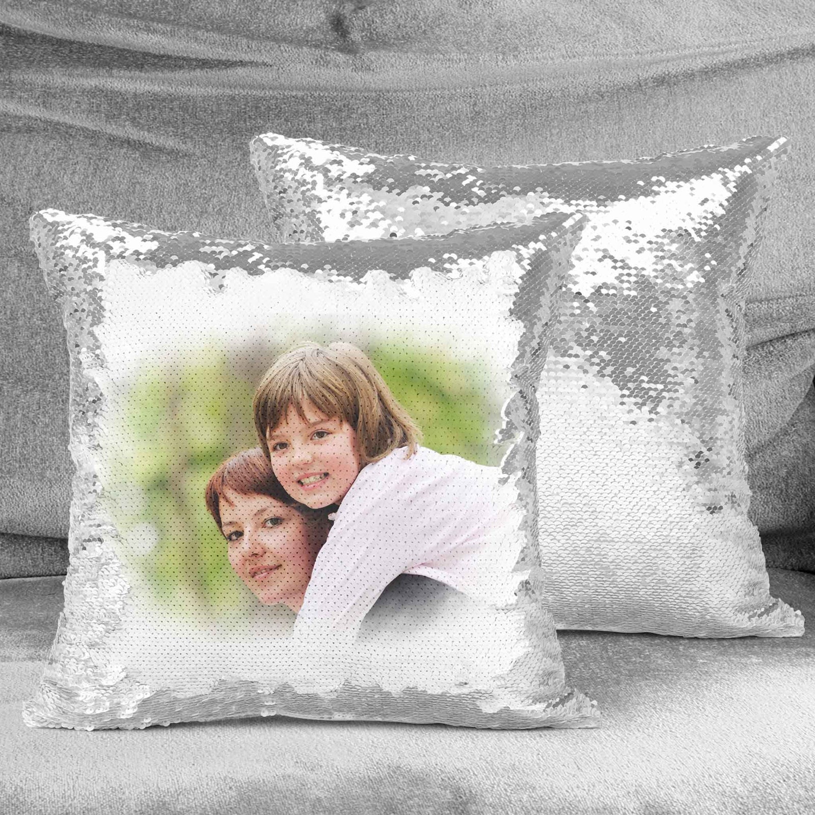 Personalized Sequin Throw Pillow | Custom Sequin Pillow | Custom Photo