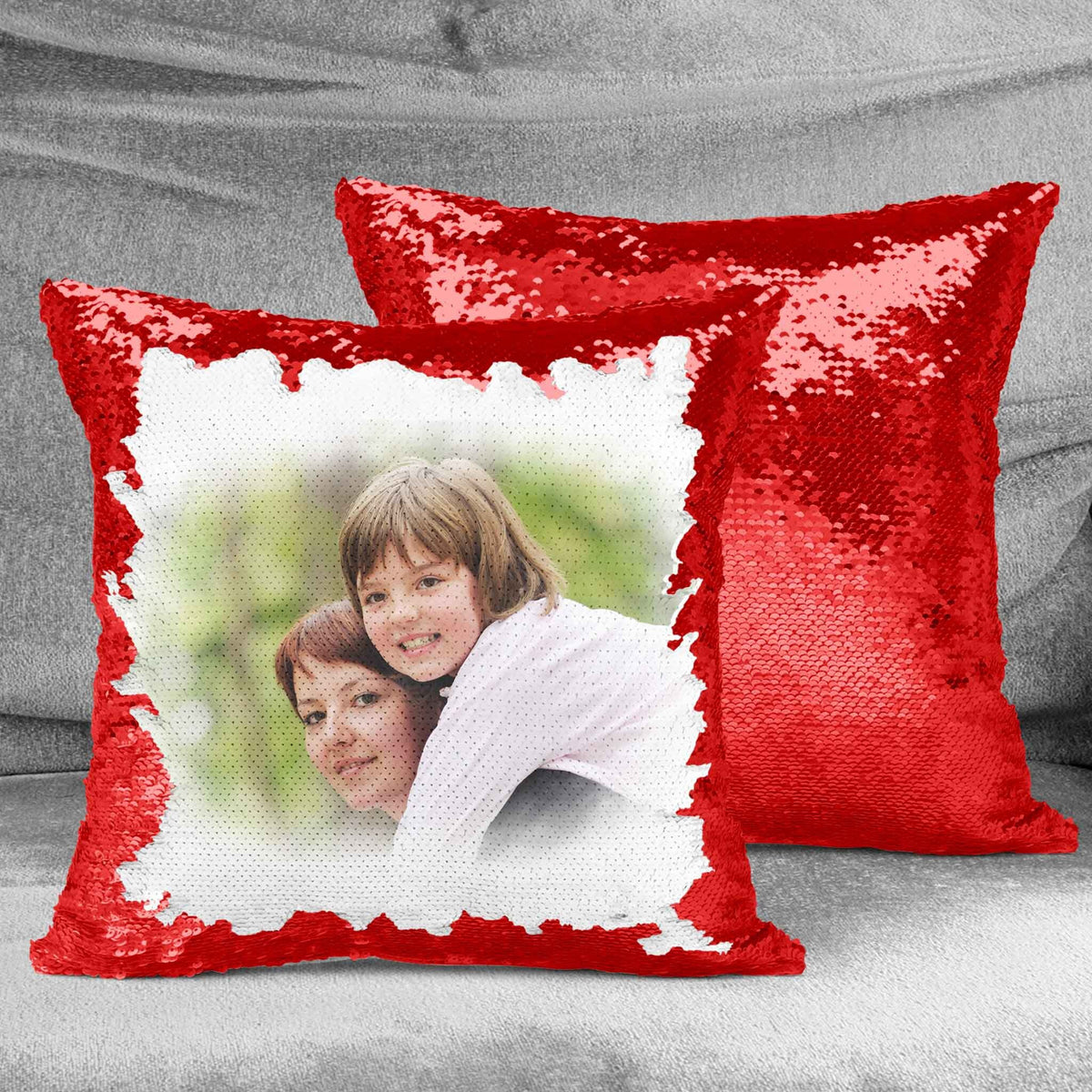 Personalized Sequin Throw Pillow | Custom Sequin Pillow | Custom Photo