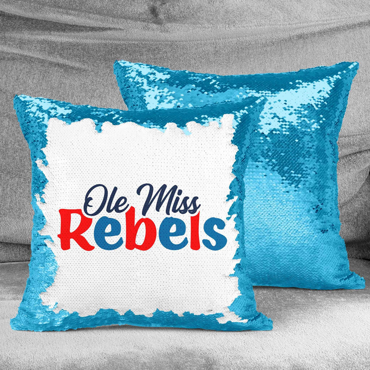 Personalized Sequin Throw Pillow | Custom Sequin Pillow | Ole Miss