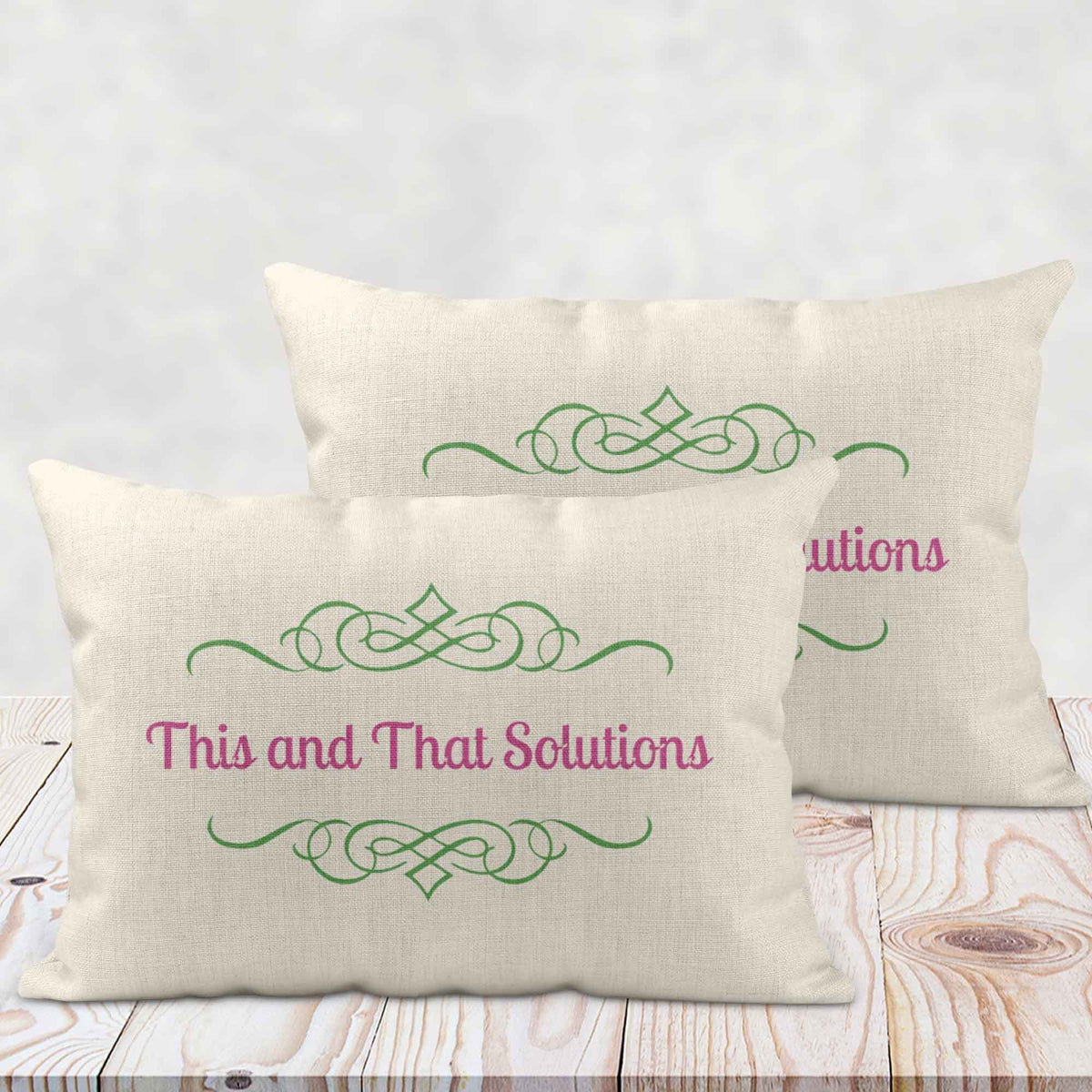 Personalized Lumbar Pillow | Custom Decorative Pillow | Company Logo