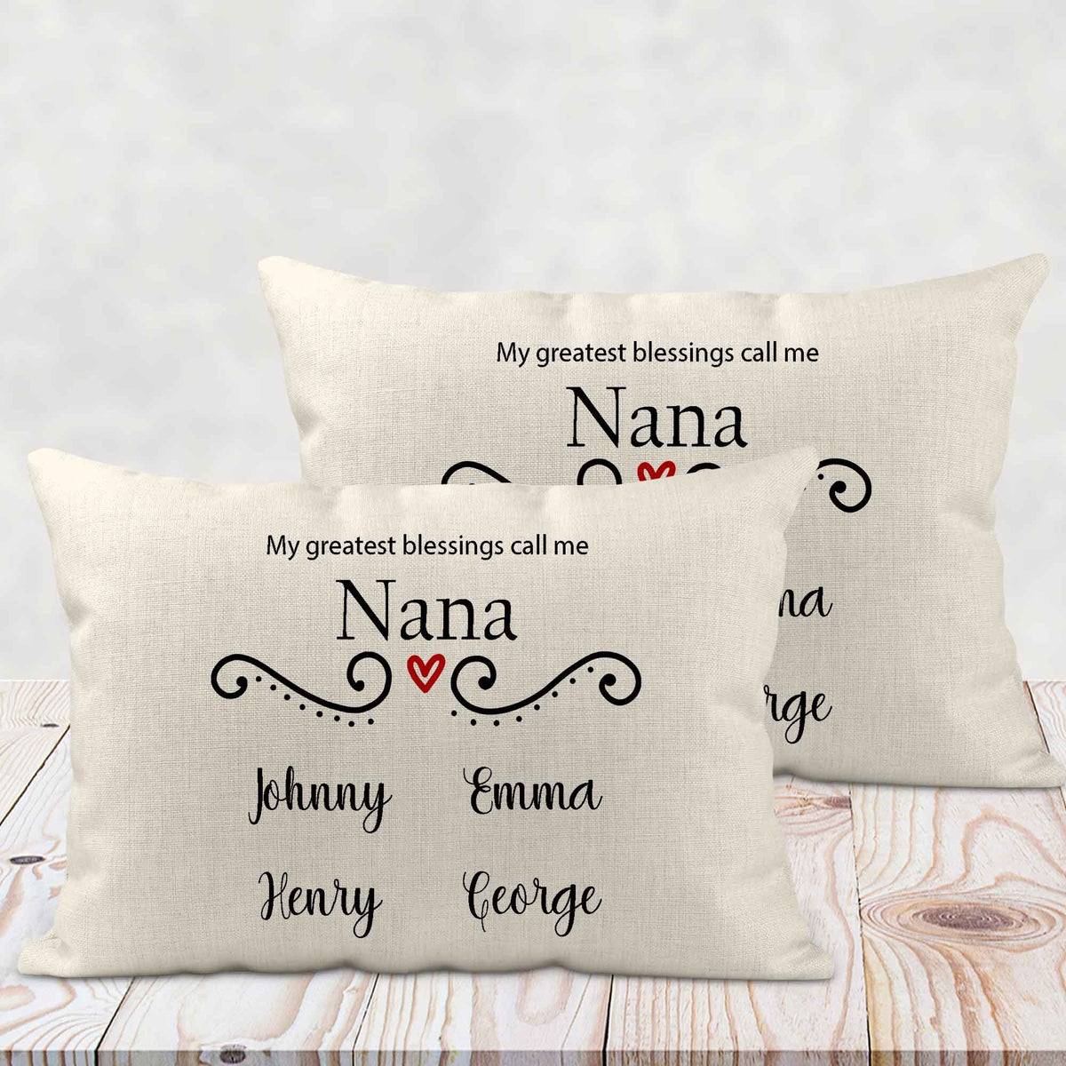 Personalized Lumbar Pillow | Custom Decorative Pillow | Nana&#39;s Greatest Blessing