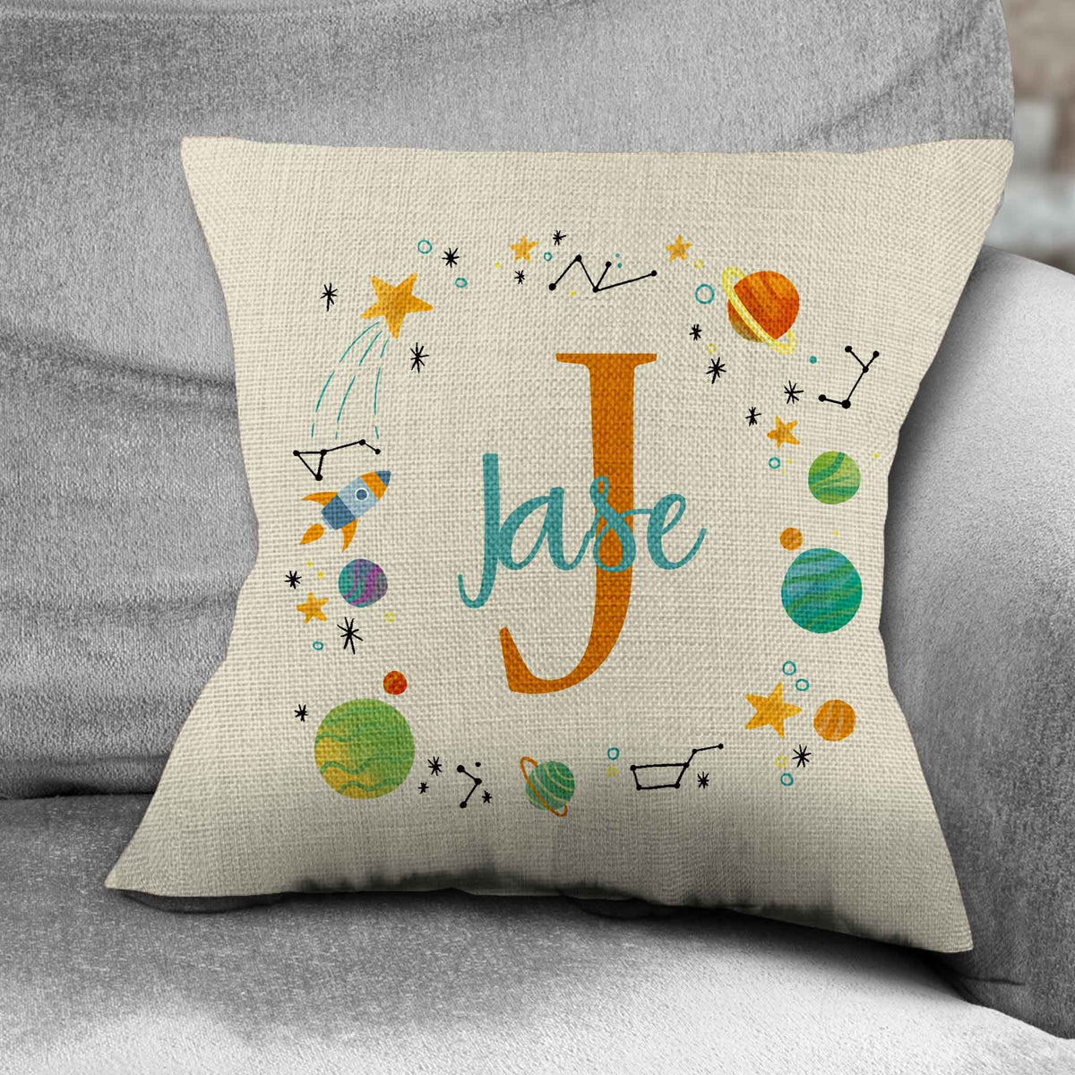 Personalized Throw Pillow | Custom Decorative Pillow | Outerspace