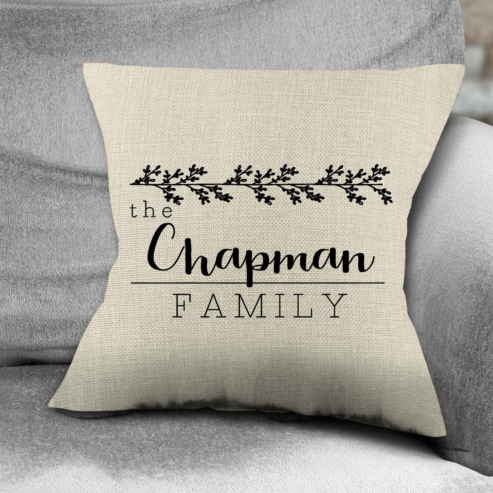 Personalized Throw Pillow | Custom Decorative Pillow | Family Twig