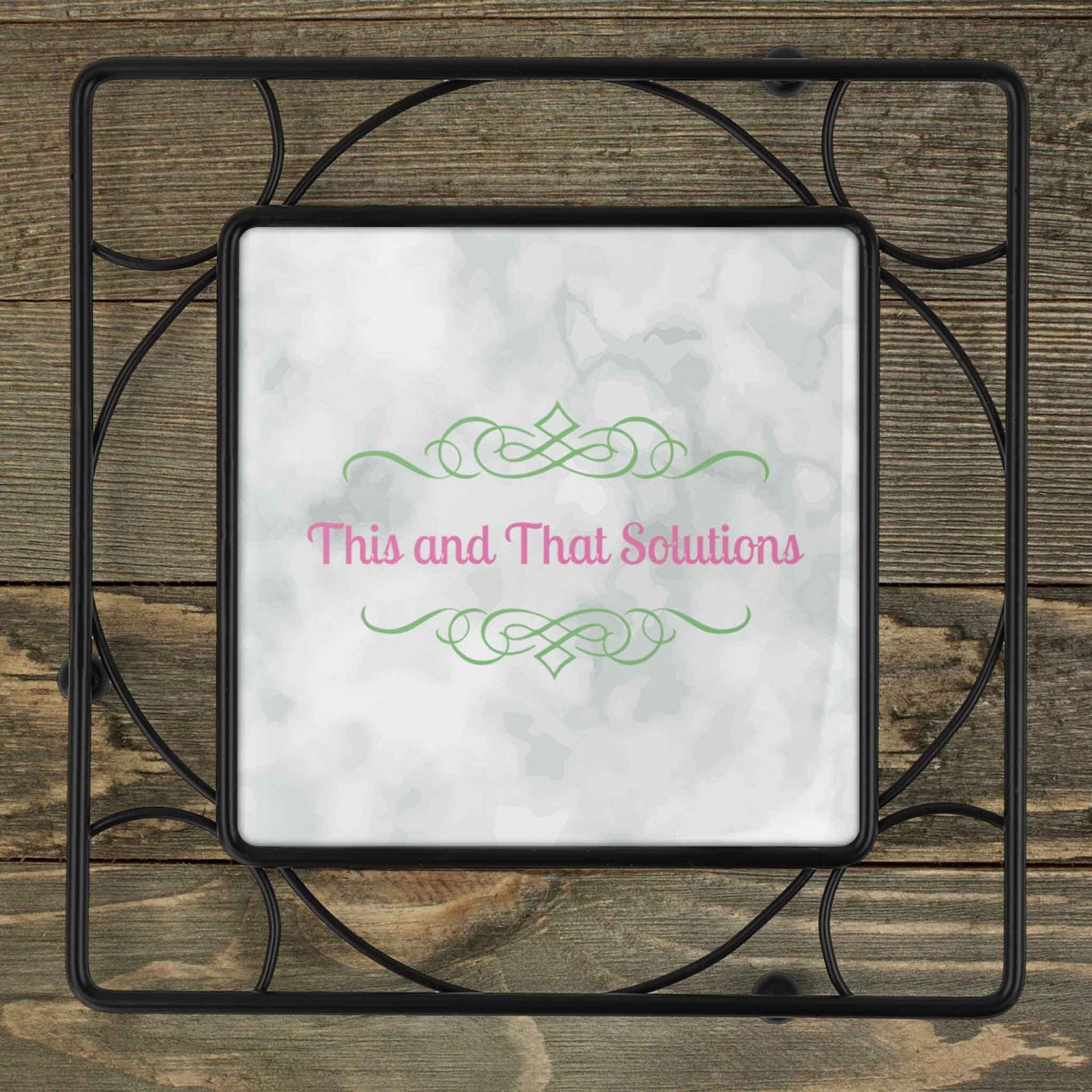 Personalized Iron Trivet | Custom Kitchen Gifts | Company Logo