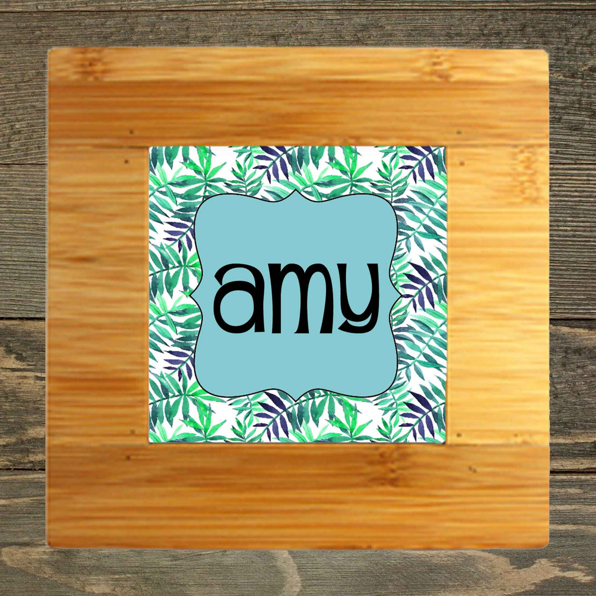 Personalized Iron Trivet | Custom Kitchen Gifts | Floral Fern