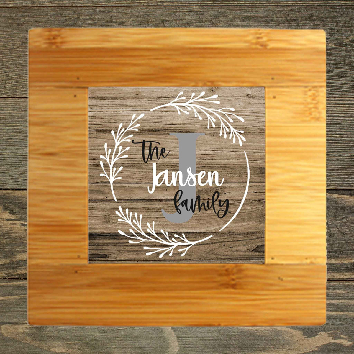 Personalized Iron Trivet | Custom Kitchen Gifts | Round Monogram Frame