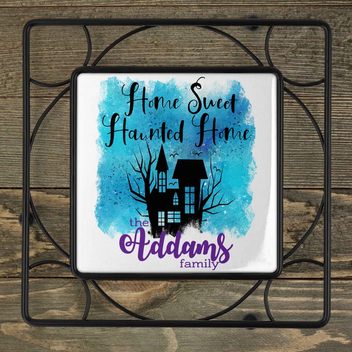 Personalized Iron Trivet | Custom Kitchen Gifts | Home Sweet Haunted Home