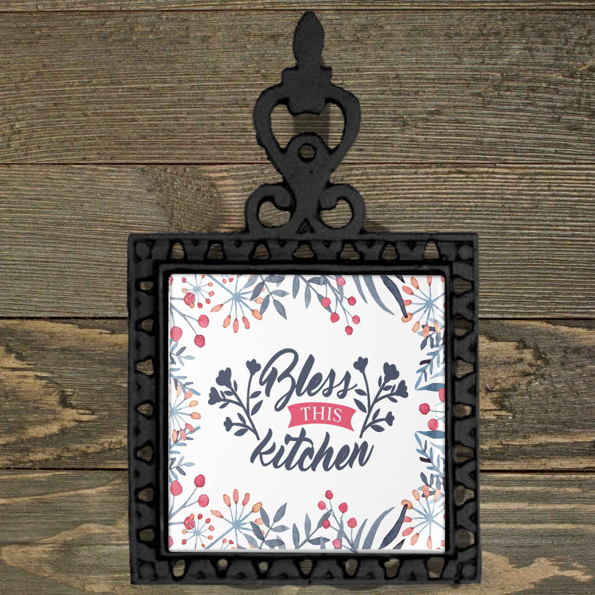 Personalized Iron Trivet | Custom Kitchen Gifts | Bless This Kitchen