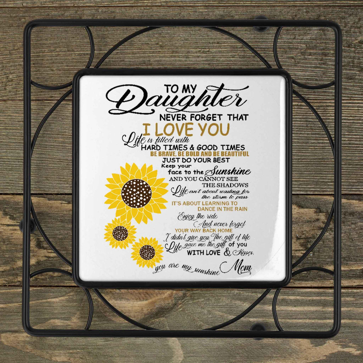 Personalized Iron Trivet | Custom Kitchen Gifts | To My Daughter