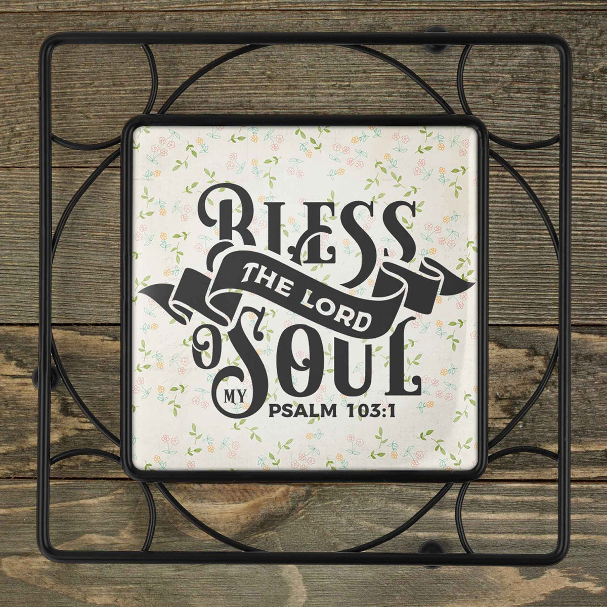 Personalized Iron Trivet | Custom Kitchen Gifts | Bless the Lord