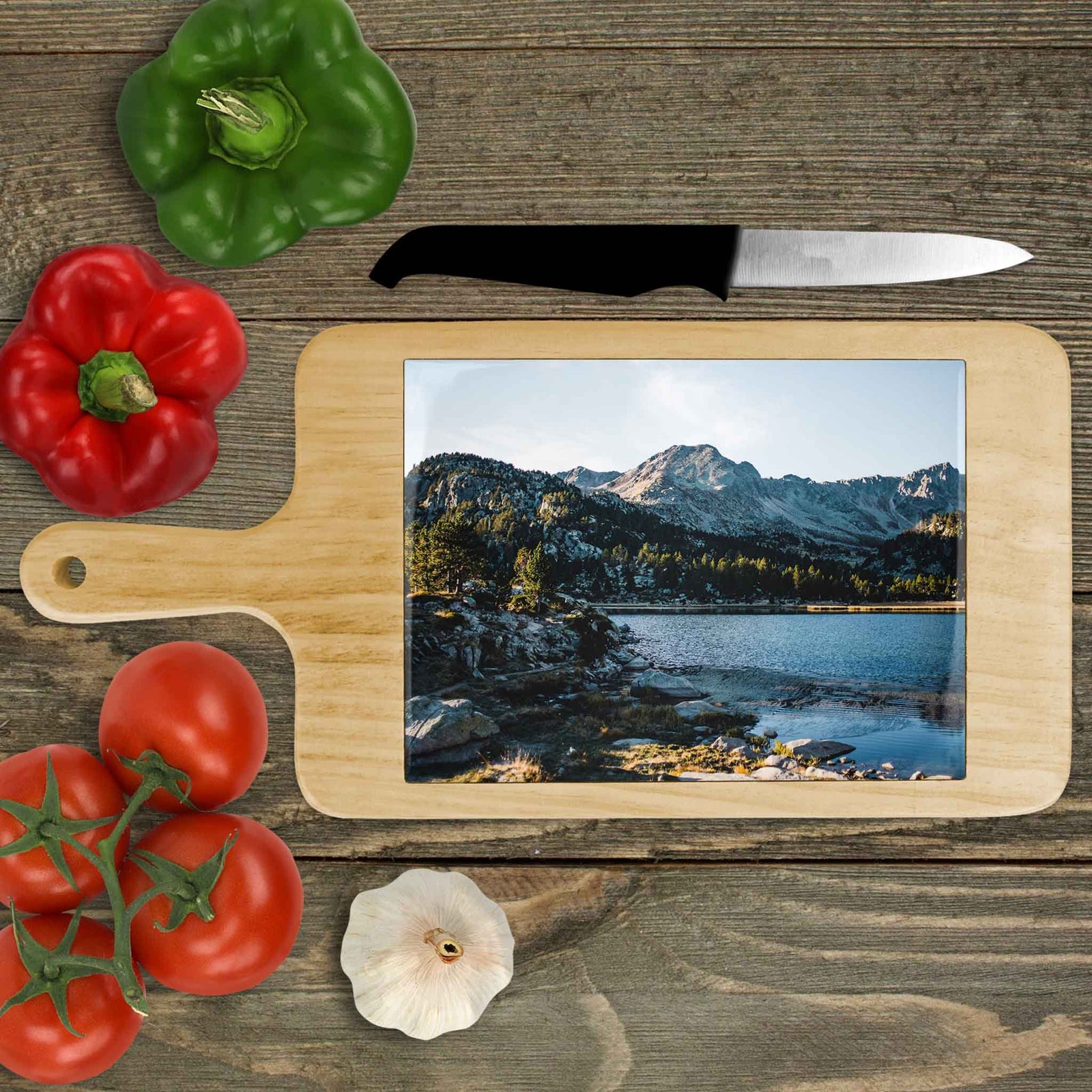 Personalized Wood Cheeseboard | Custom Wine Accessories | Custom Photo