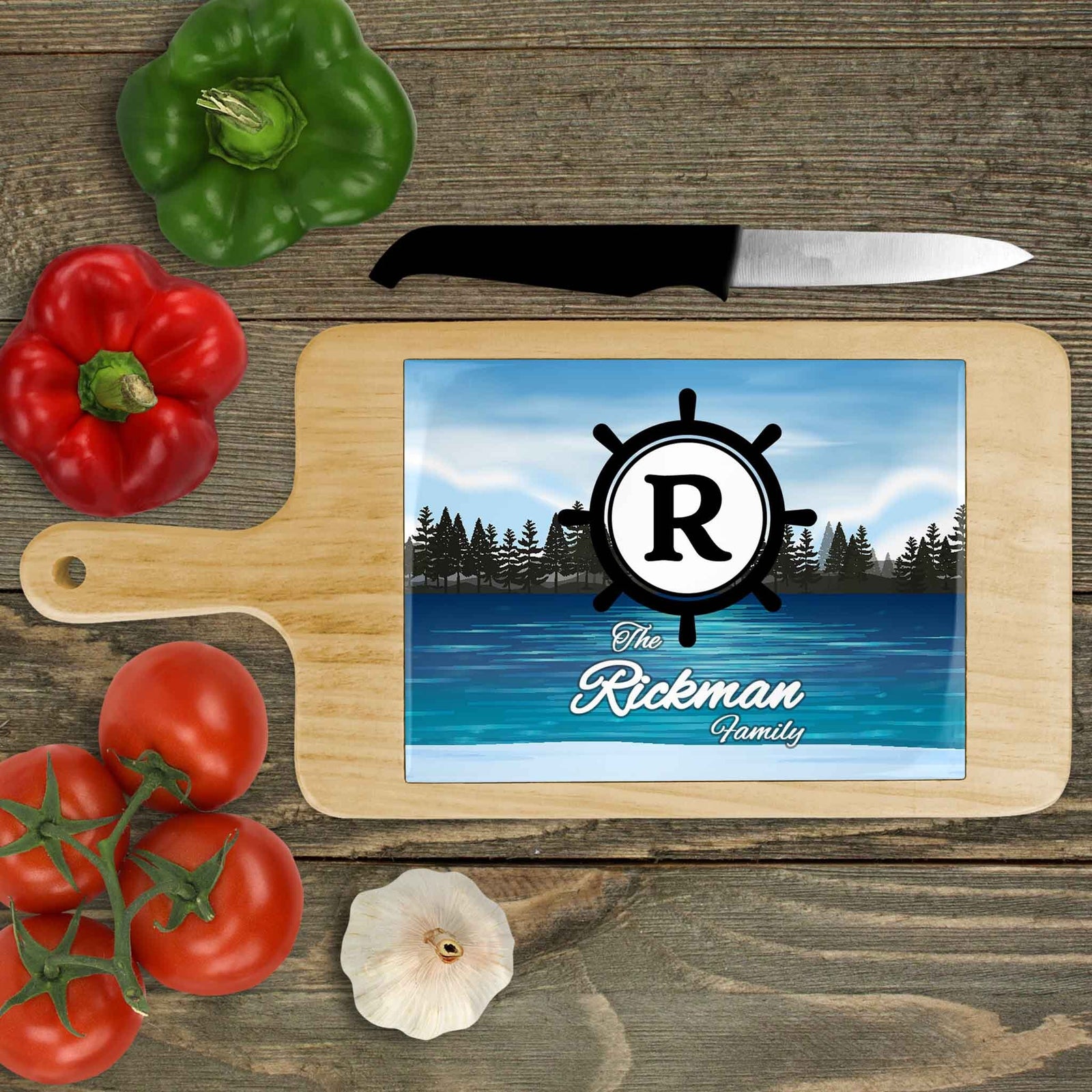 Personalized Wood Cheeseboard | Custom Wine Accessories | The Lake