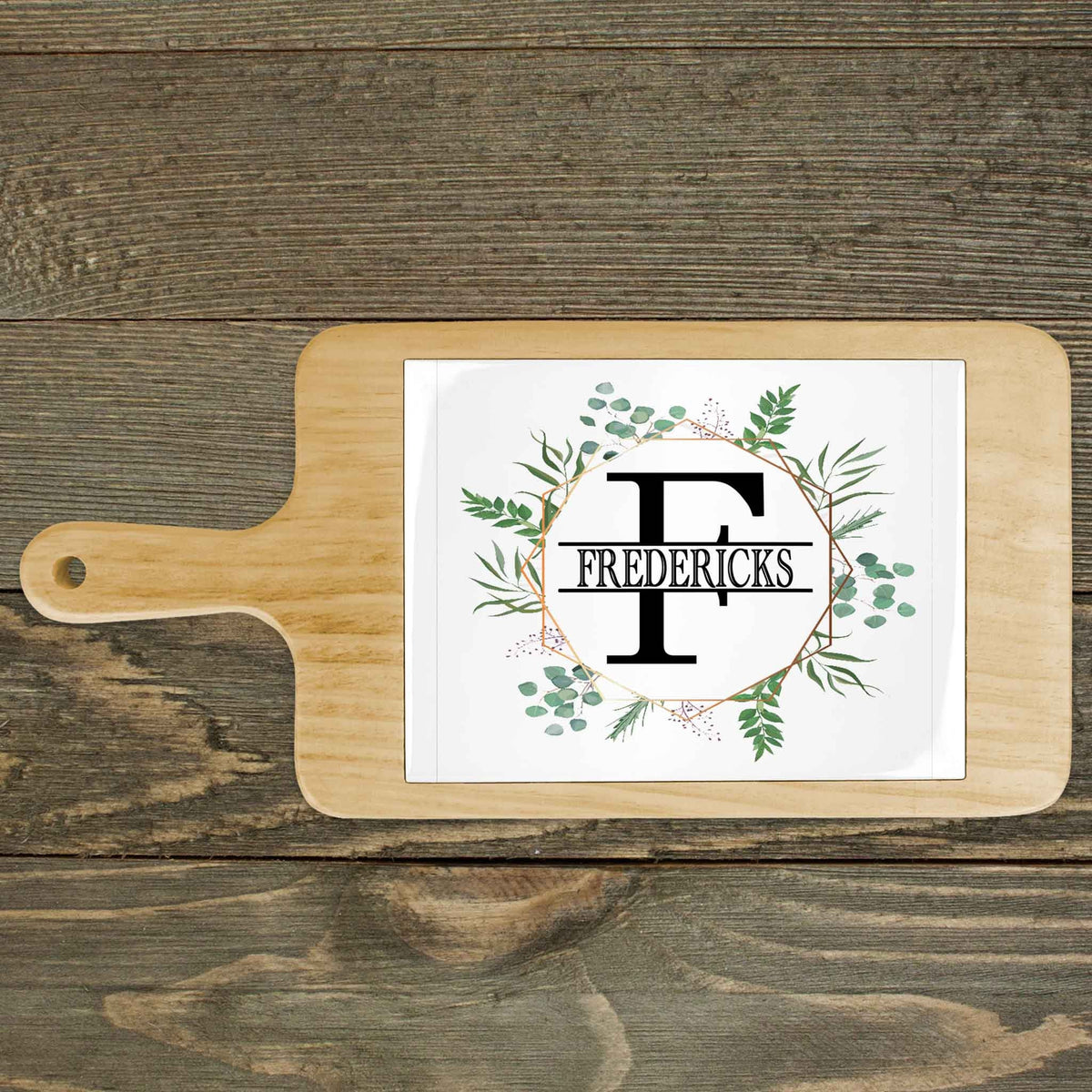 Personalized Wood Cheeseboard | Custom Wine Accessories | Spring Wreath