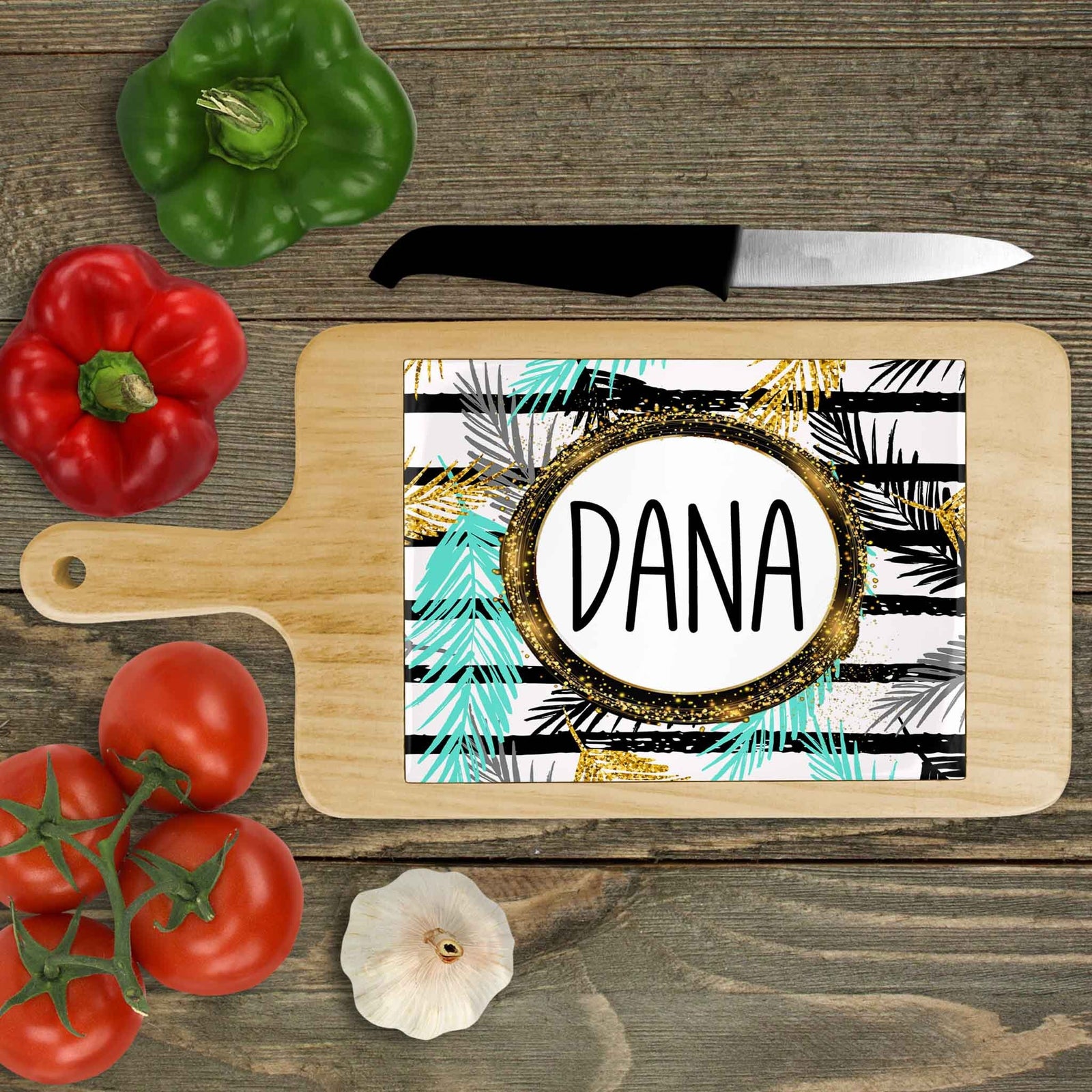 Personalized Wood Cheeseboard | Custom Wine Accessories | Glitter Palm