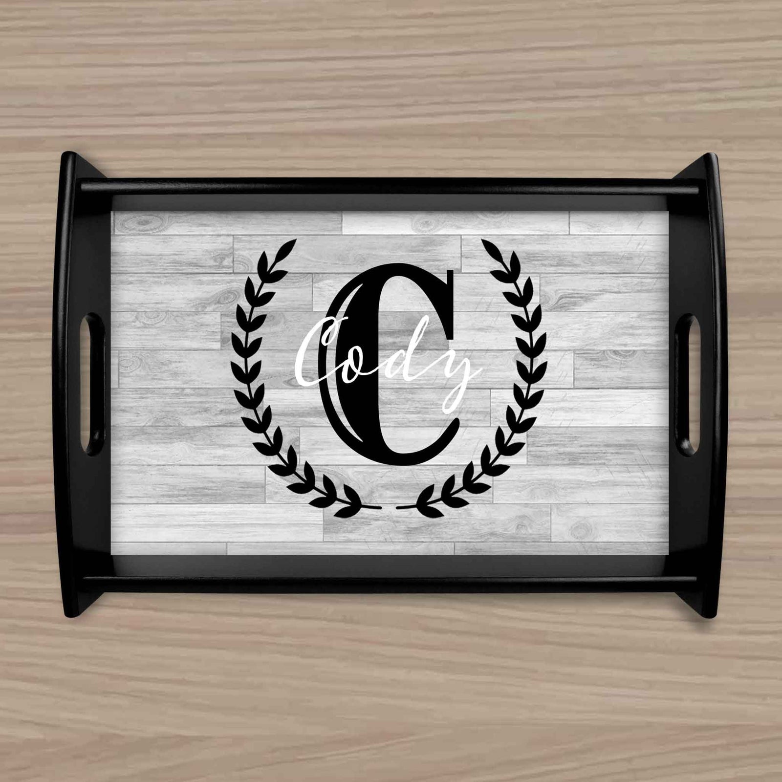 Custom Wood Serving Tray | Persoanlized Kitchen Accessories | Laurel Wreath Ridge
