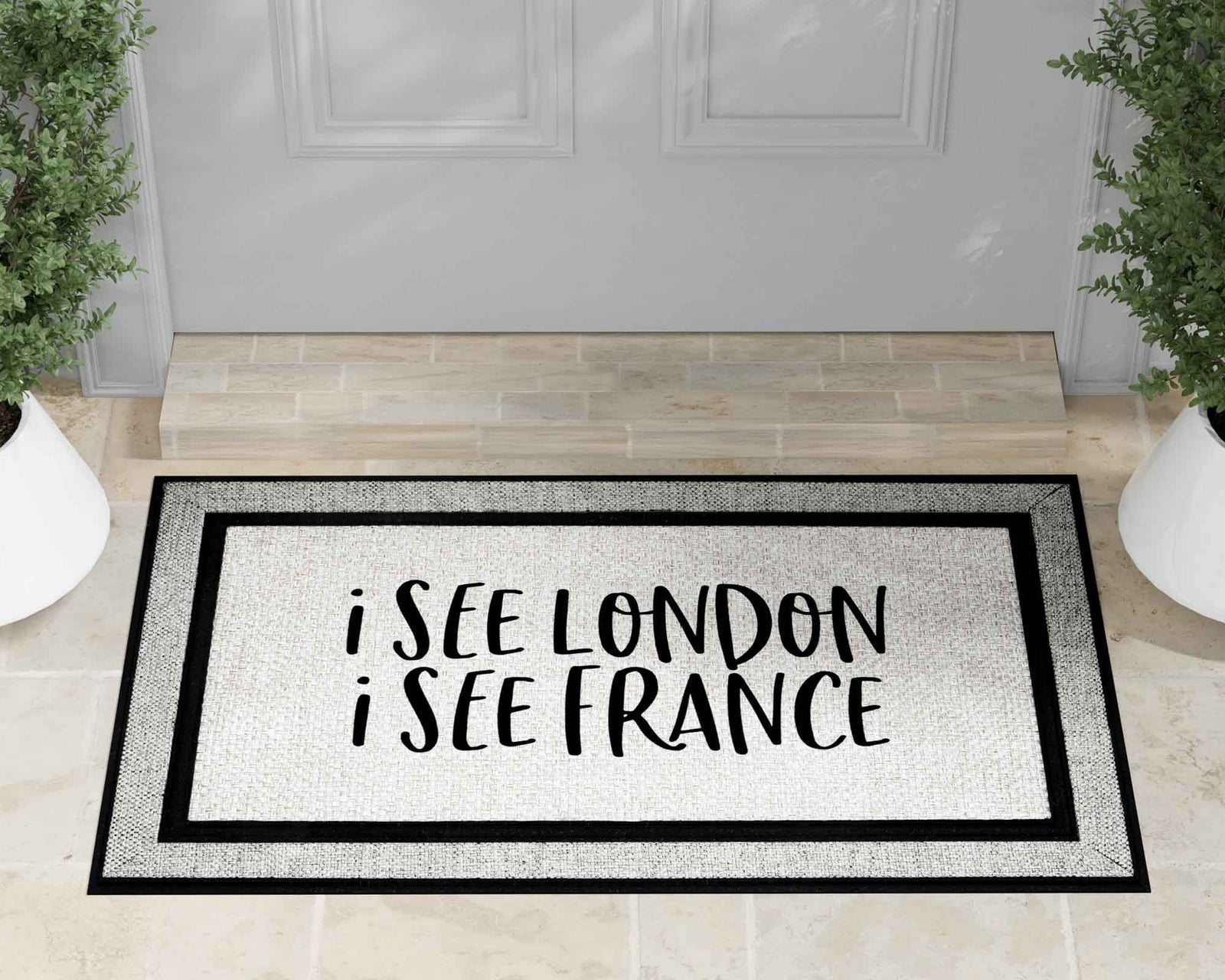 Personalized Doormat | Custom Door Mats | I see London I see France