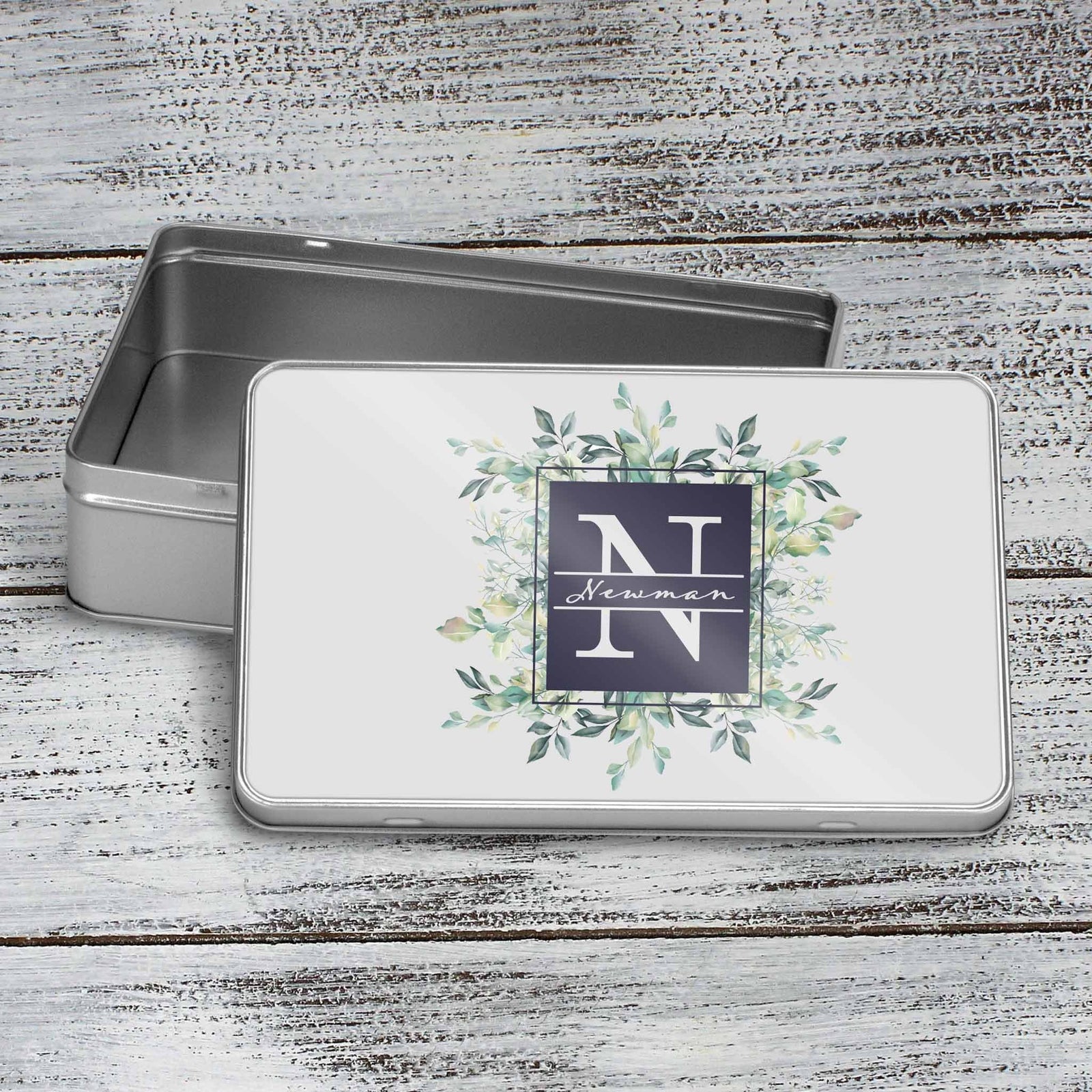 Custom Aluminum Tin | Photo Storage Box | Puzzle Tin | Succelent Bouquet