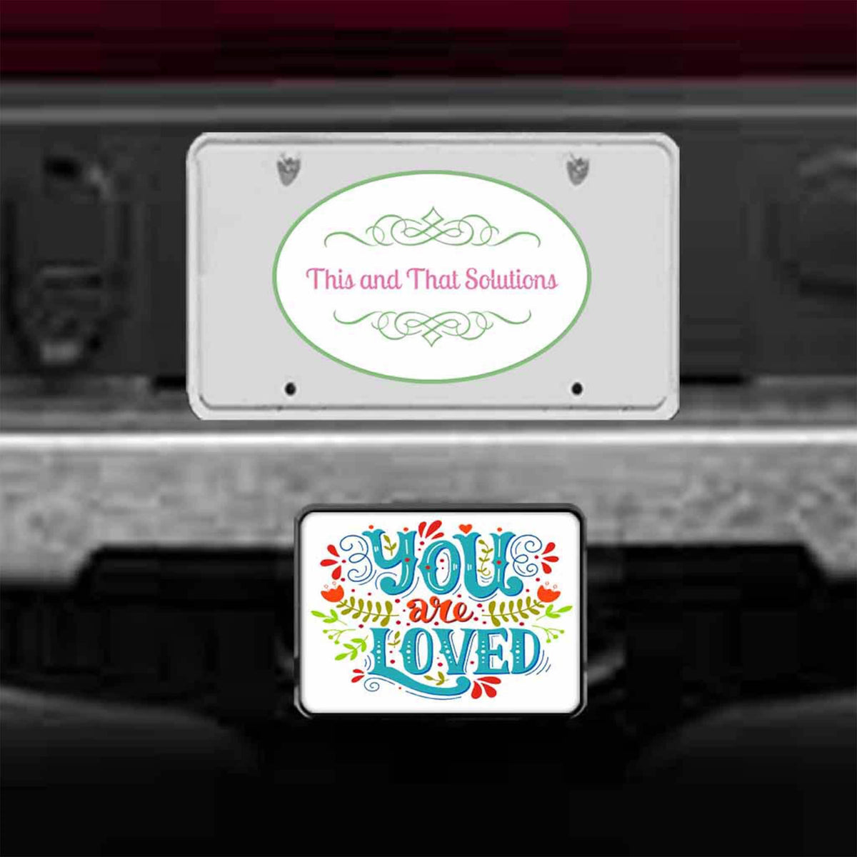Personalized Trailer Hitch Cover | Custom Car Accessories | You Are Loved