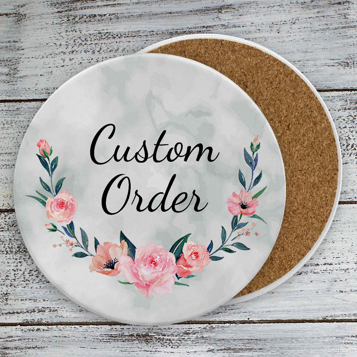 Personalized Coasters | Custom Stone Coaster Set | Custom Order | Set of 4