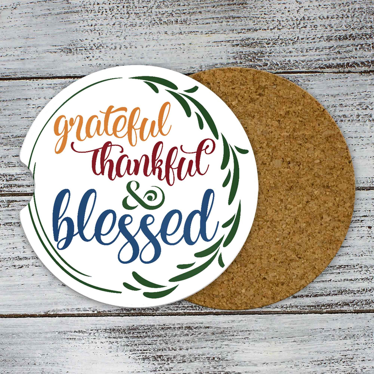 Personalized Car Coasters | Custom Car Accessories | Fall Blessings | Set of 2