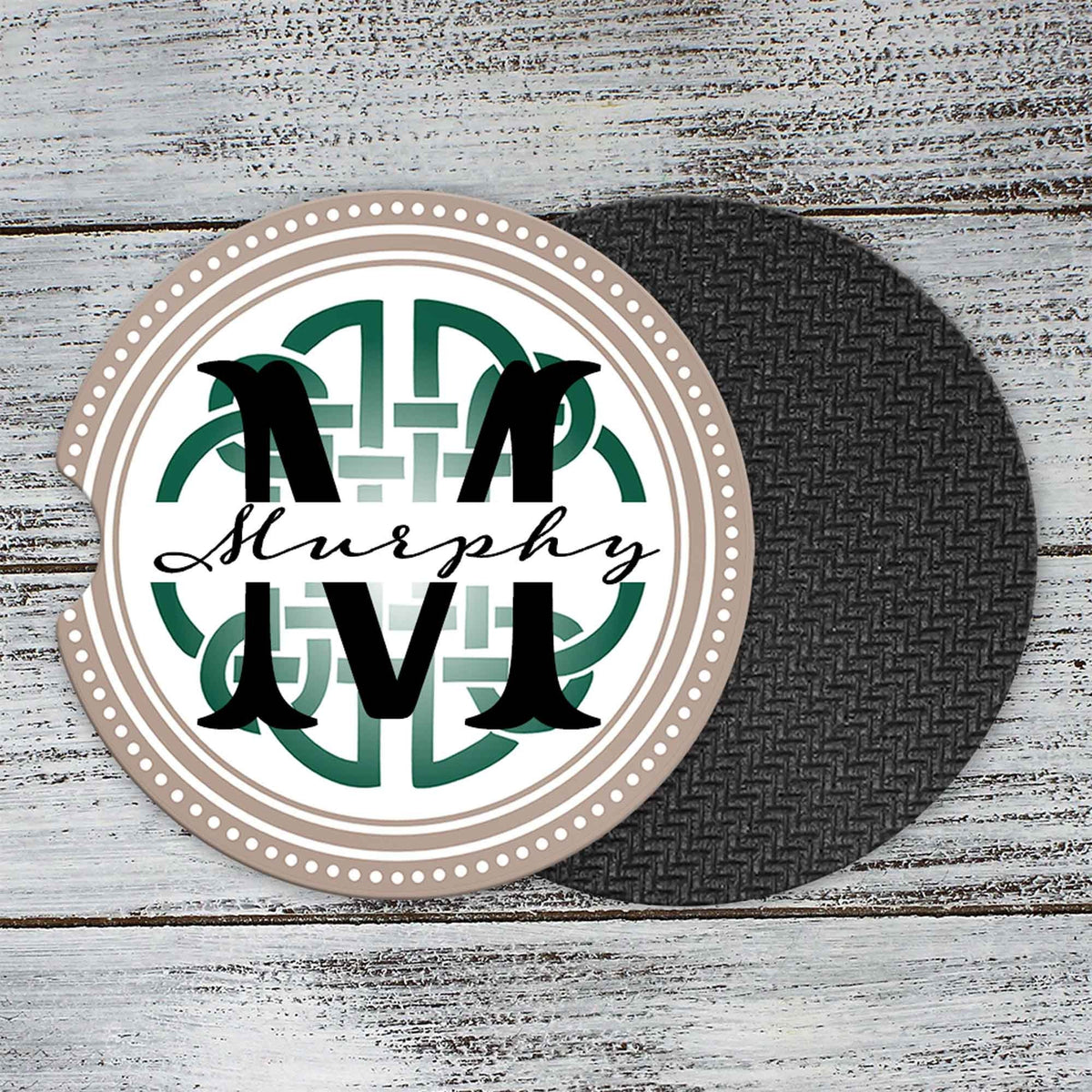 Personalized Car Coasters | Custom Car Accessories | Celtic Knot | Set of 2