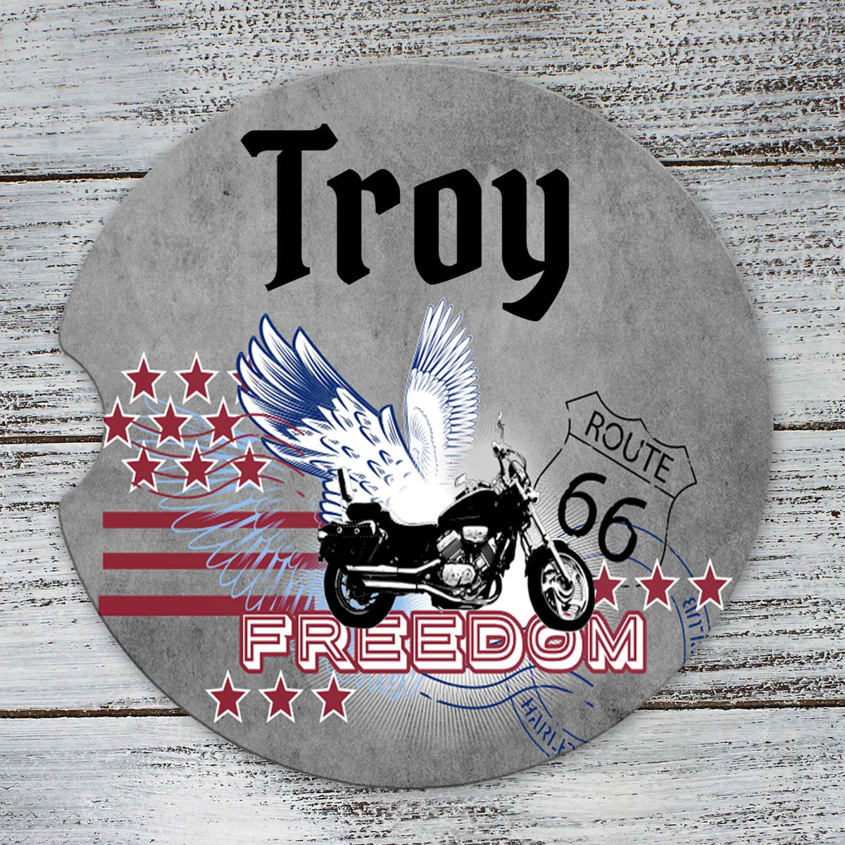 Personalized Car Coasters | Custom Car Accessories | Motorcycle | Set of 2