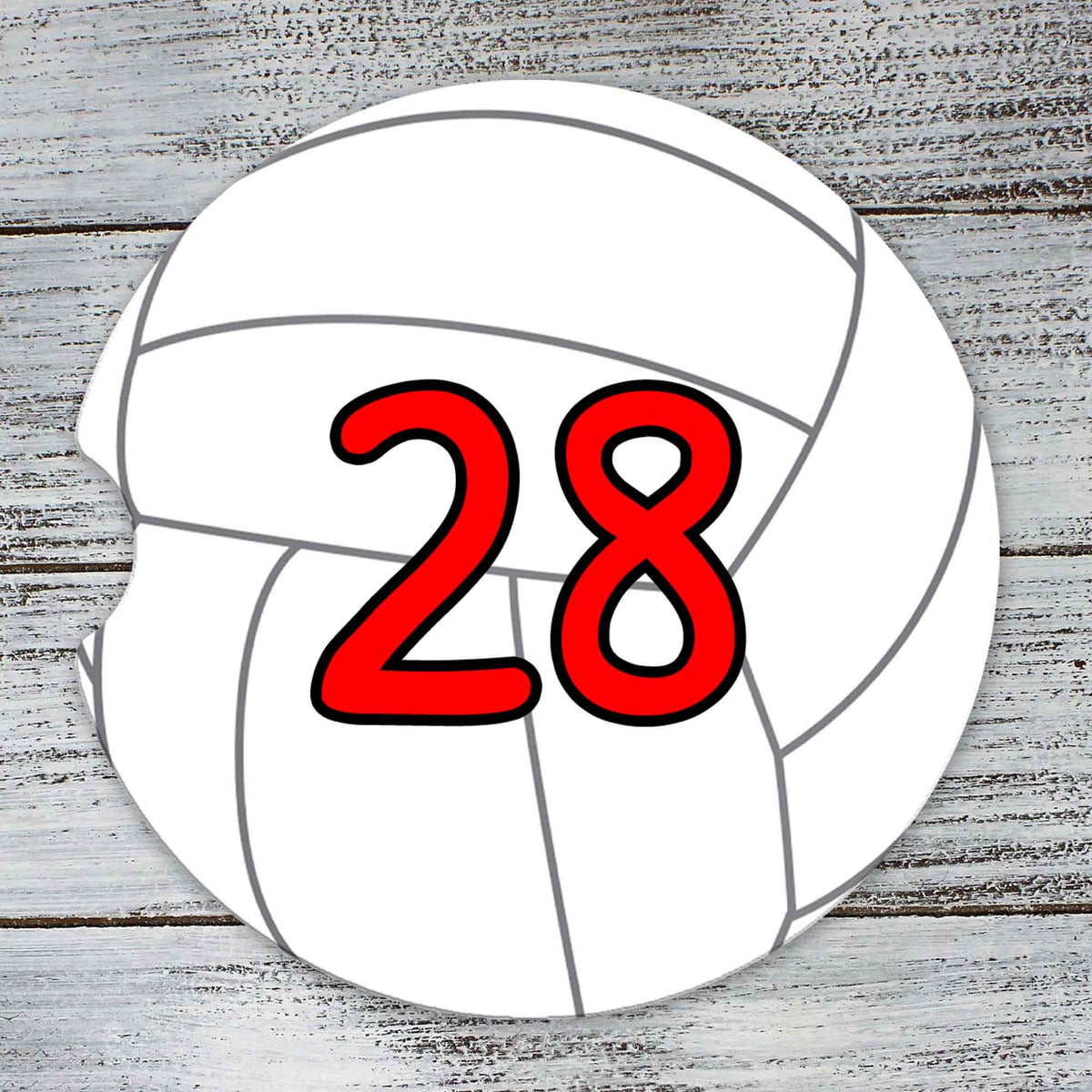 Personalized Car Coasters | Custom Car Accessories | Volleyball | Set of 2