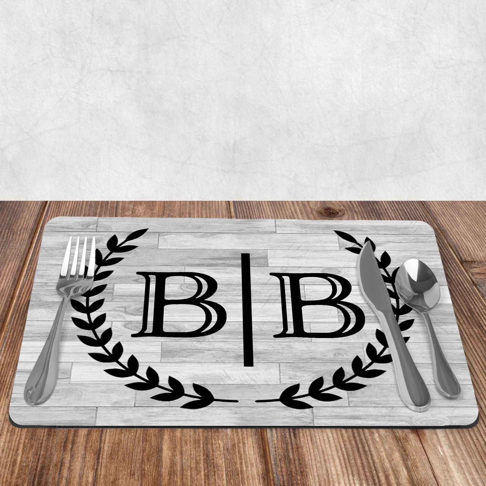Custom Placemats | Personalized Dining and Serving | Laurel Wreath Side by Side