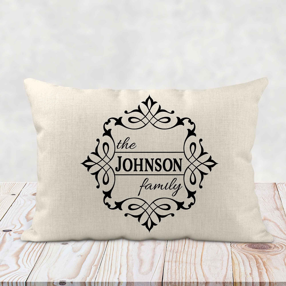 Personalized Lumbar Pillow | Custom Decorative Pillow | The Family