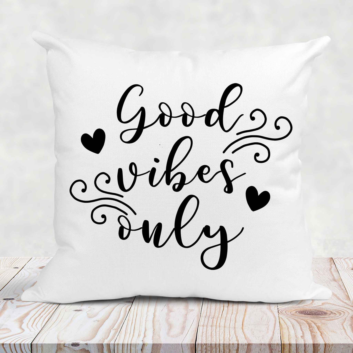 Personalized Throw Pillow | Custom Decorative Pillow | Good Vibes Only
