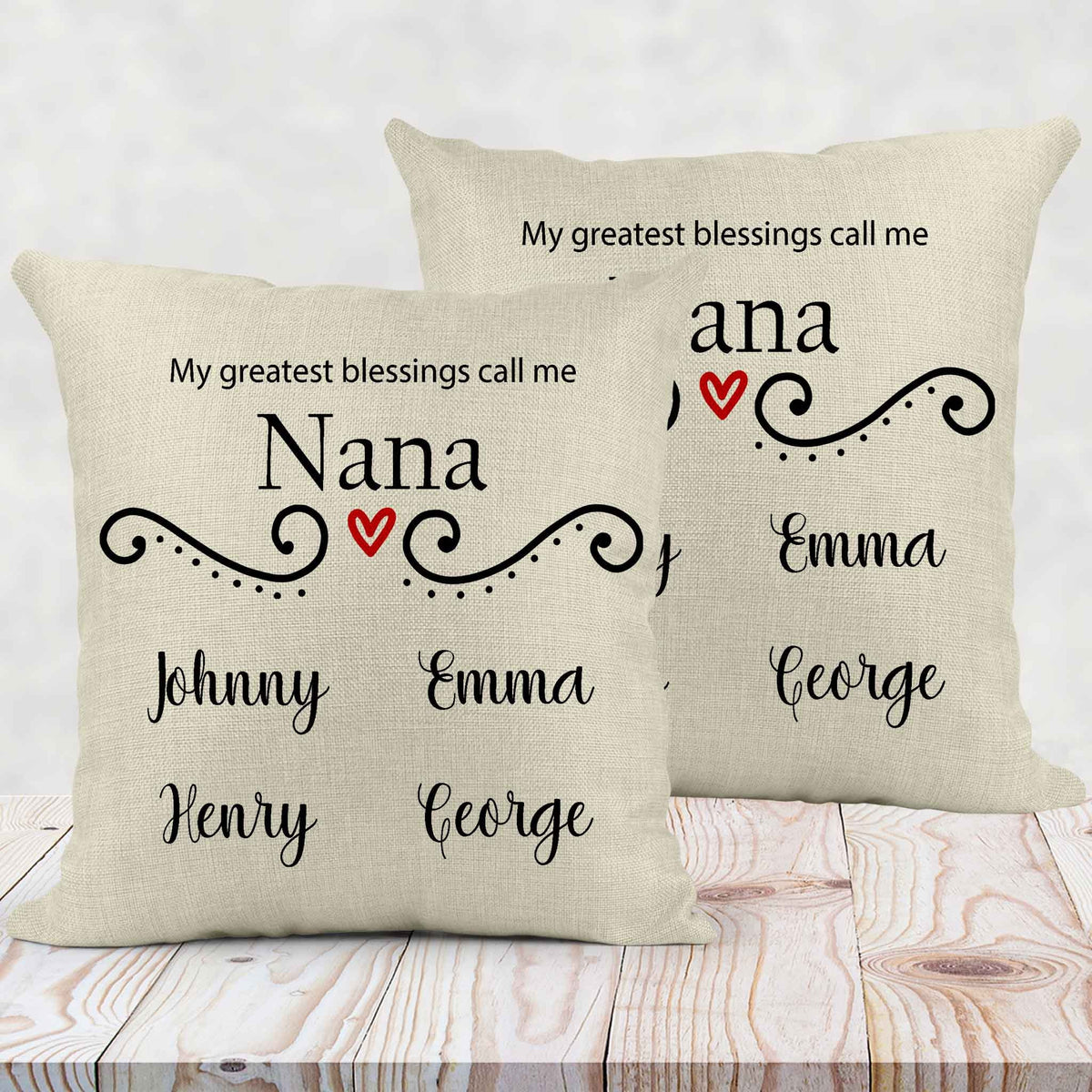 Personalized Throw Pillow | Custom Decorative Pillow | Nana&#39;s Greatest Blessing