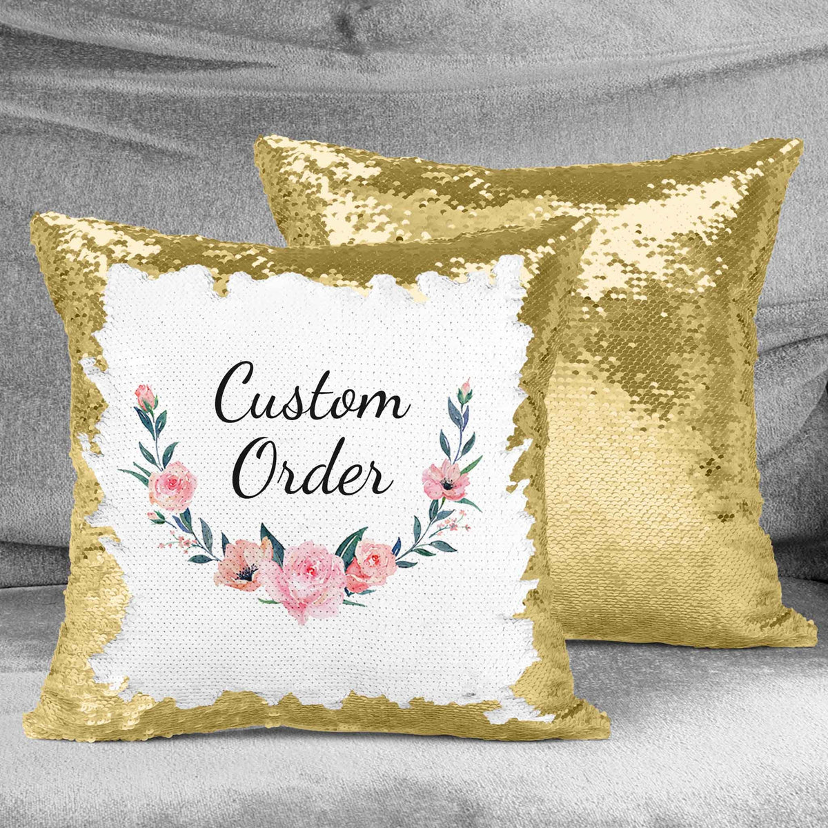 Personalized Sequin Throw Pillow | Custom Sequin Pillow | Custom Order