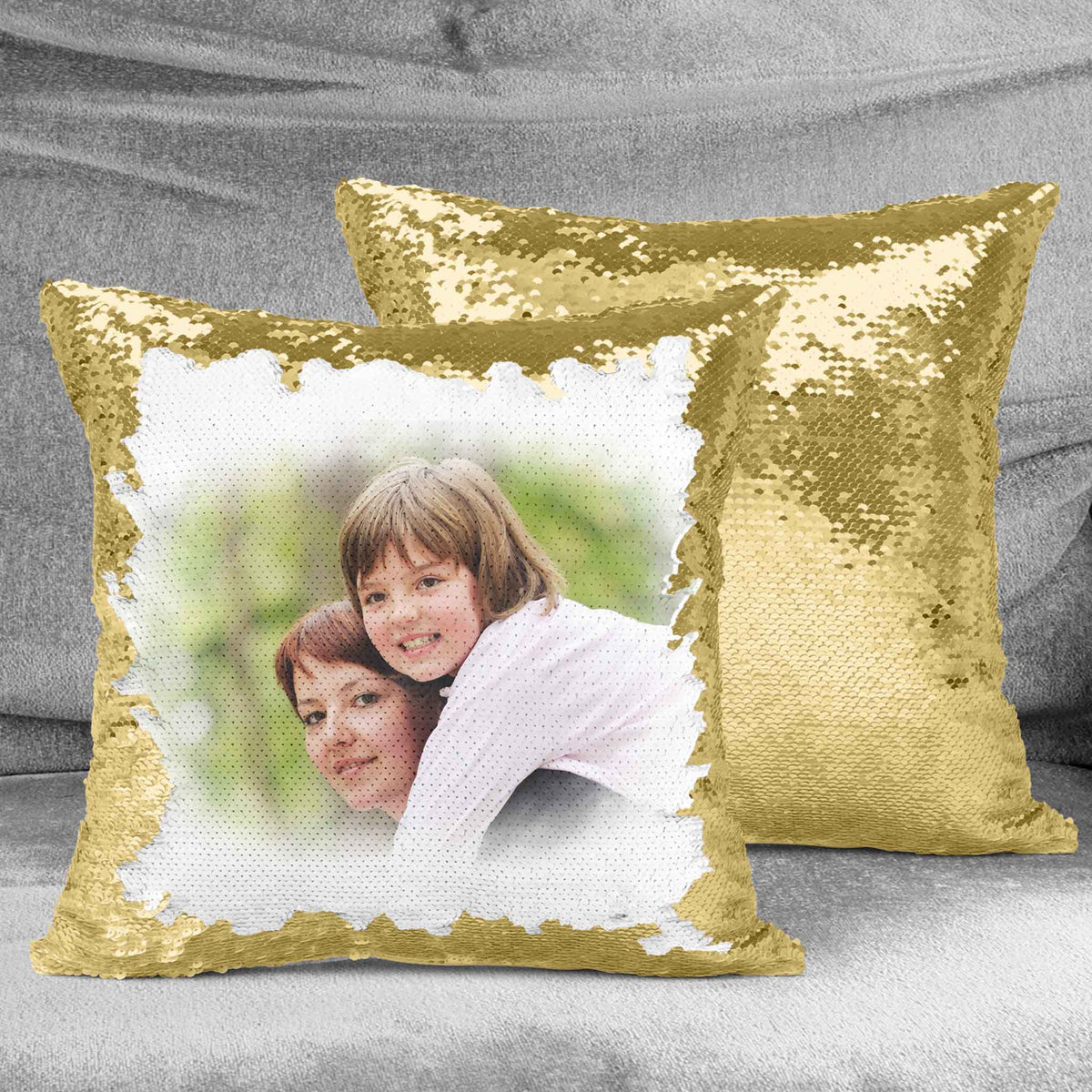 Personalized Sequin Throw Pillow | Custom Sequin Pillow | Custom Photo