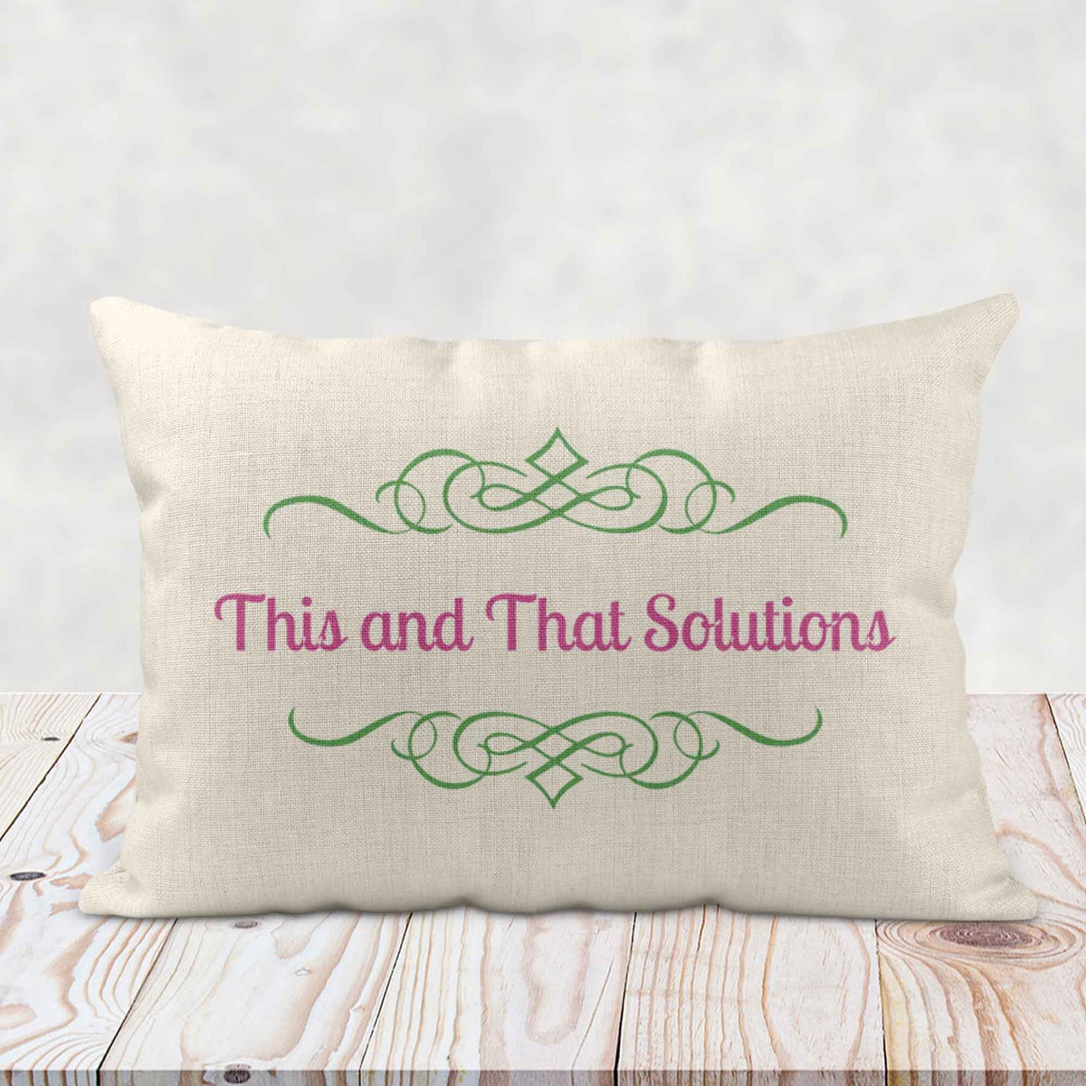 Personalized Lumbar Pillow | Custom Decorative Pillow | Company Logo