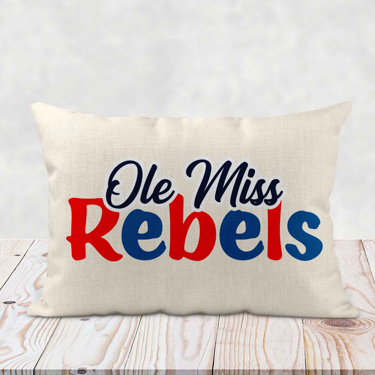 Personalized Lumbar Pillow | Custom Decorative Pillow | Ole Miss