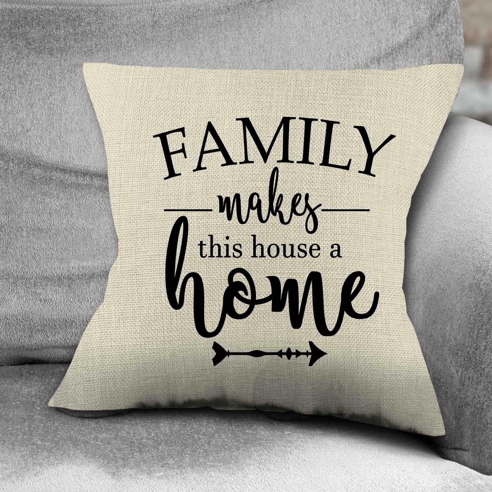 Personalized Throw Pillow | Custom Decorative Pillow | Family Makes This House A Home