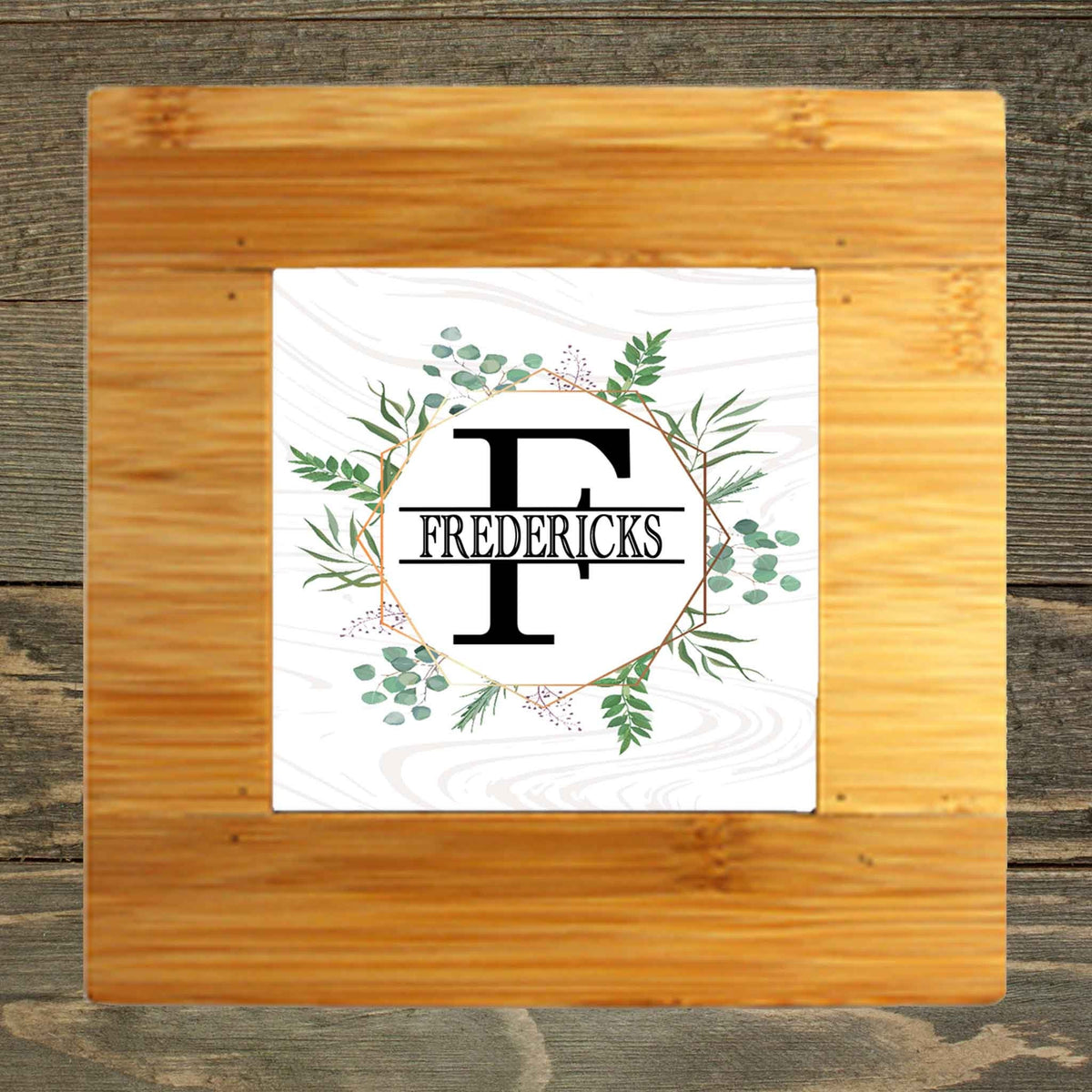 Personalized Iron Trivet | Custom Kitchen Gifts | Spring Wreath