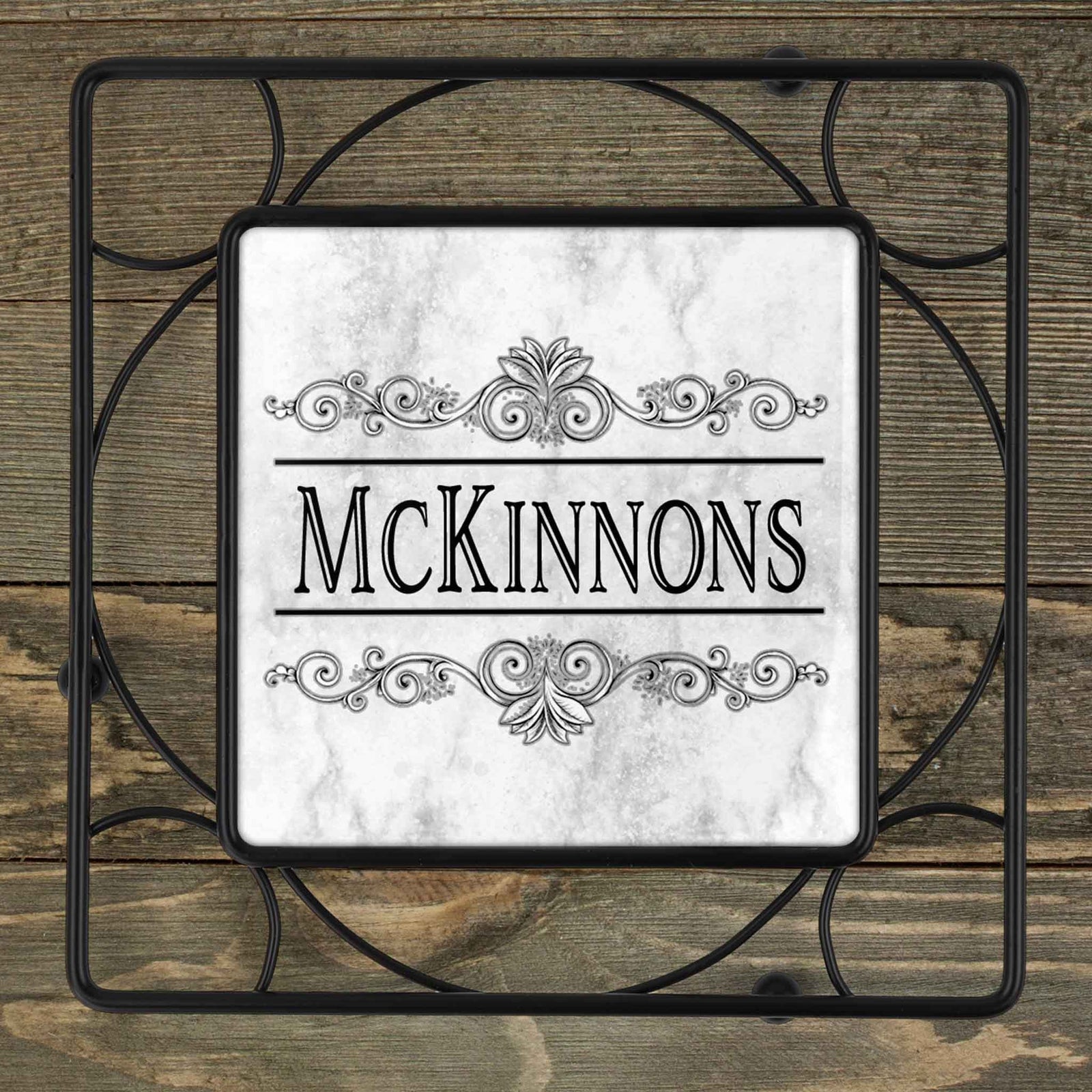 Personalized Iron Trivet | Custom Kitchen Gifts | Decorative Vine