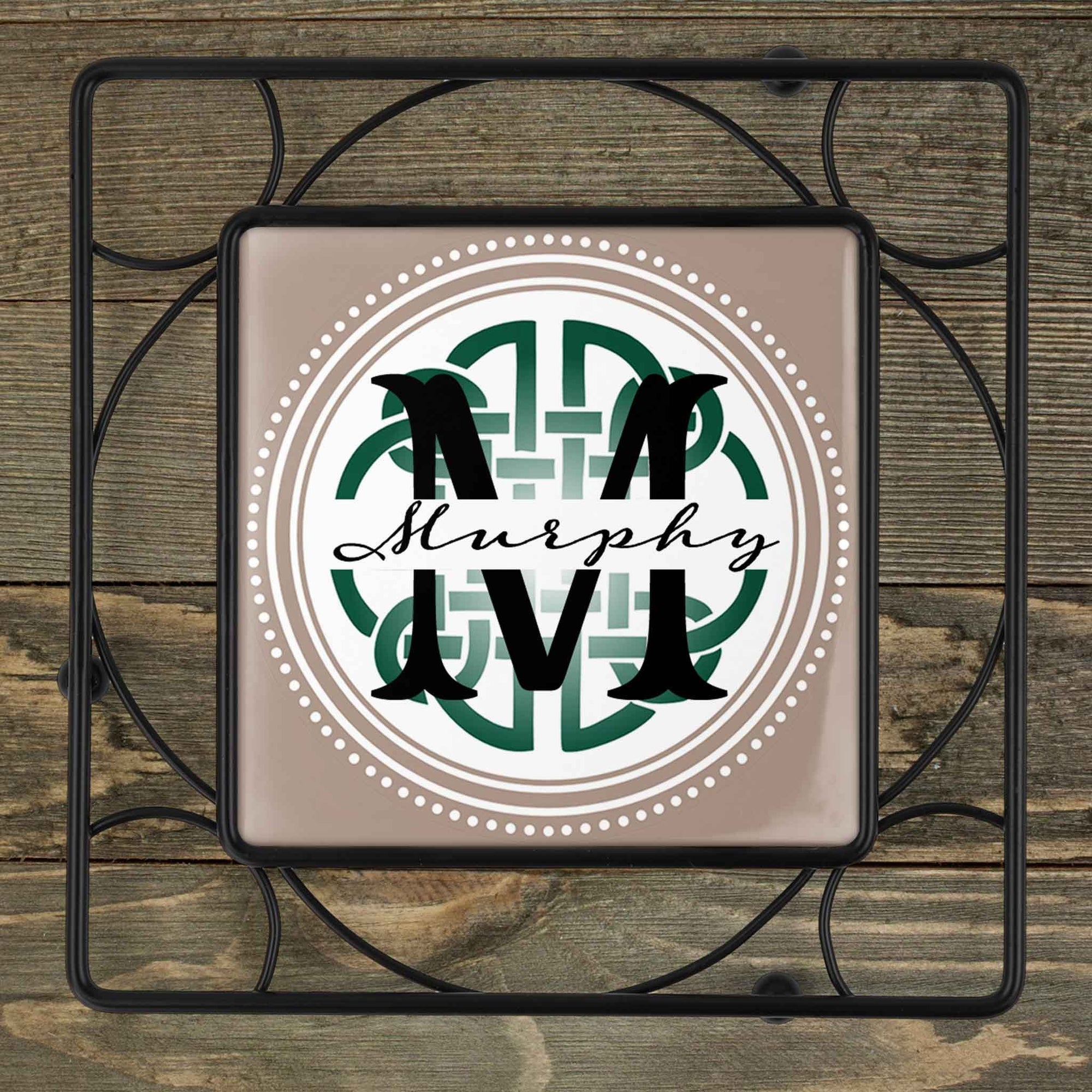 Personalized Iron Trivet | Custom Kitchen Gifts | Celtic Knot