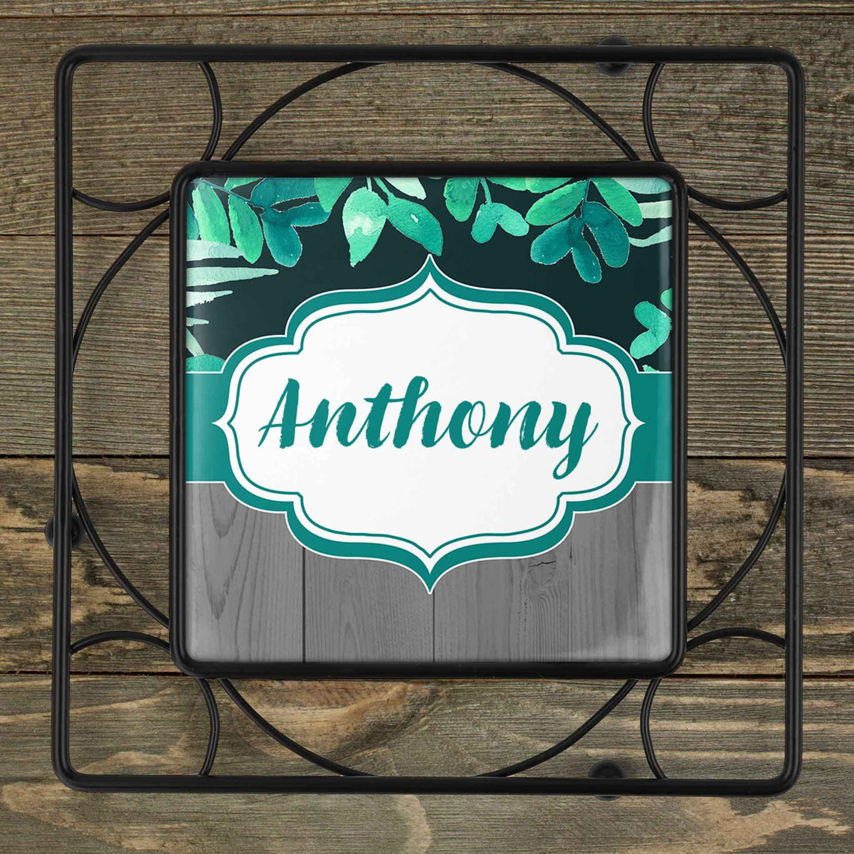 Personalized Iron Trivet | Custom Kitchen Gifts | Forest