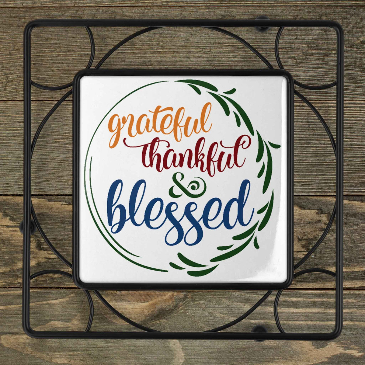 Personalized Iron Trivet | Custom Kitchen Gifts | Fall Blessings