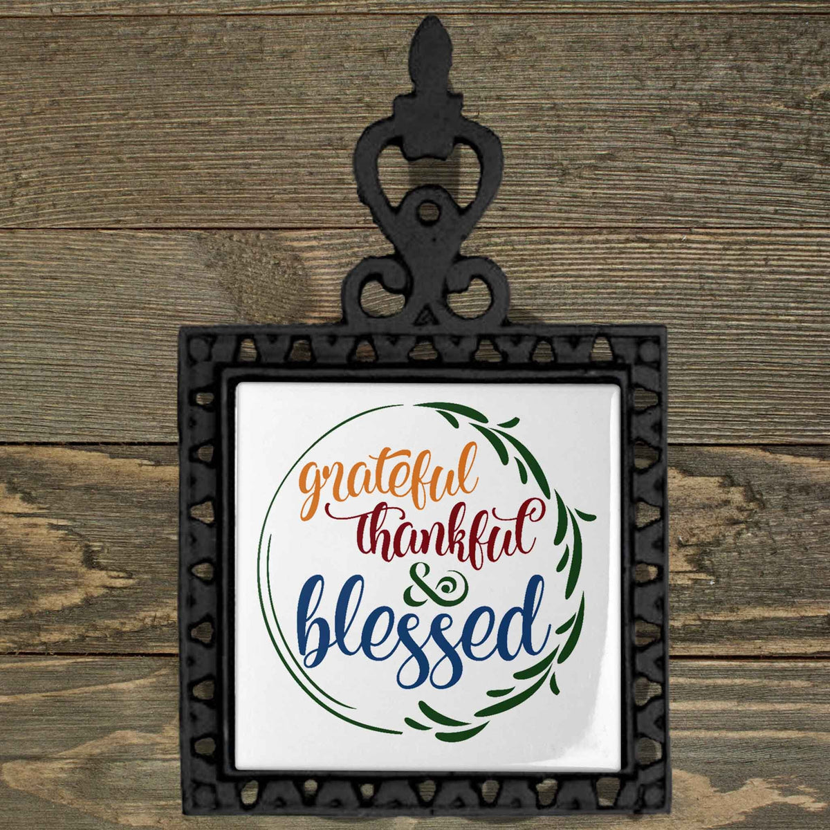 Personalized Iron Trivet | Custom Kitchen Gifts | Fall Blessings