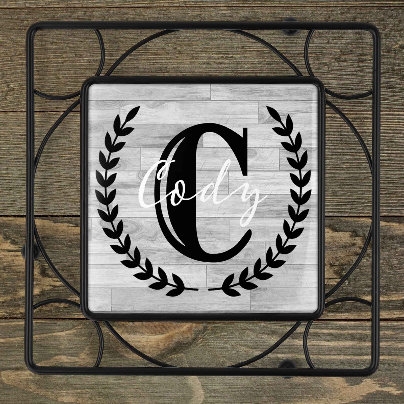 Personalized Iron Trivet | Custom Kitchen Gifts | Laurel Wreath Ridge