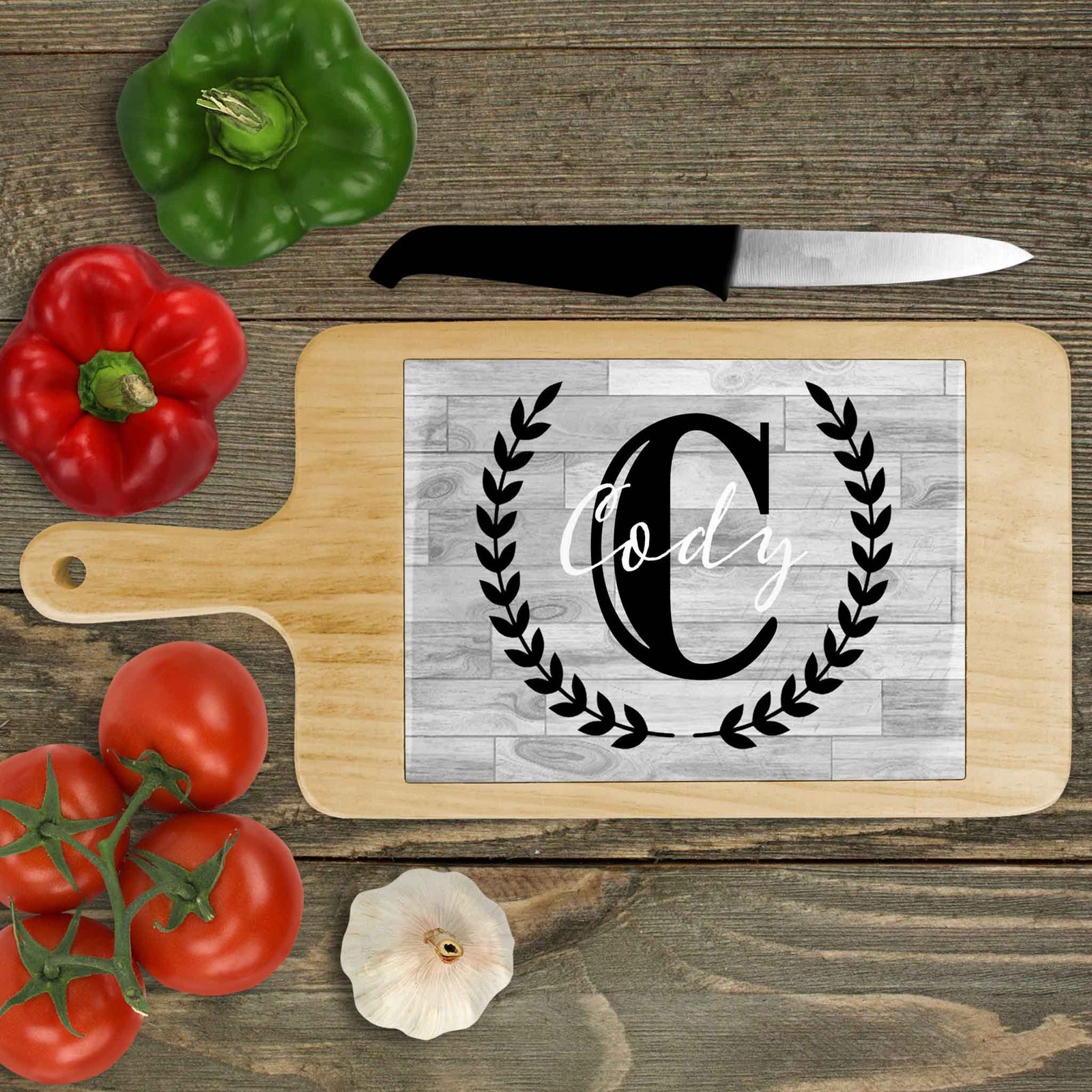 Personalized Wood Cheeseboard | Custom Wine Accessories | Laurel Wreath Ridge