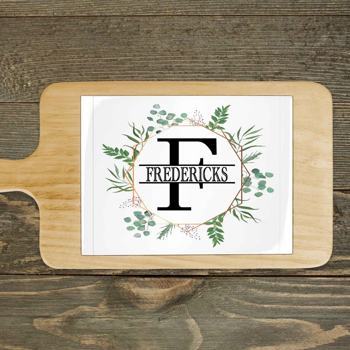 Personalized Wood Cheeseboard | Custom Wine Accessories | Spring Wreath
