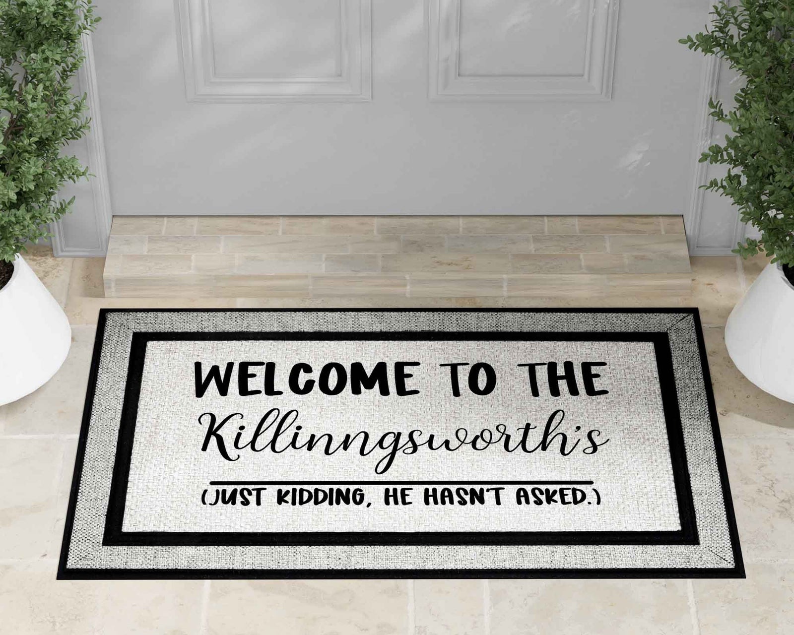 Personalized Doormat | Custom Door Mats | Just Kidding