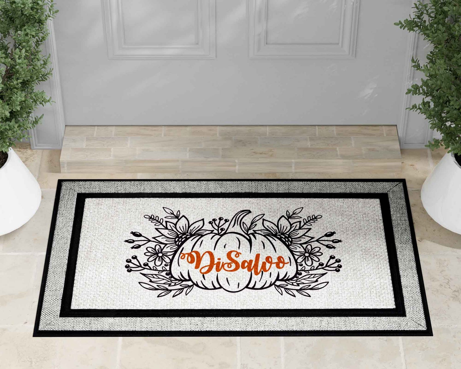Personalized Doormat | Custom Door Mats | Pumpkin Name