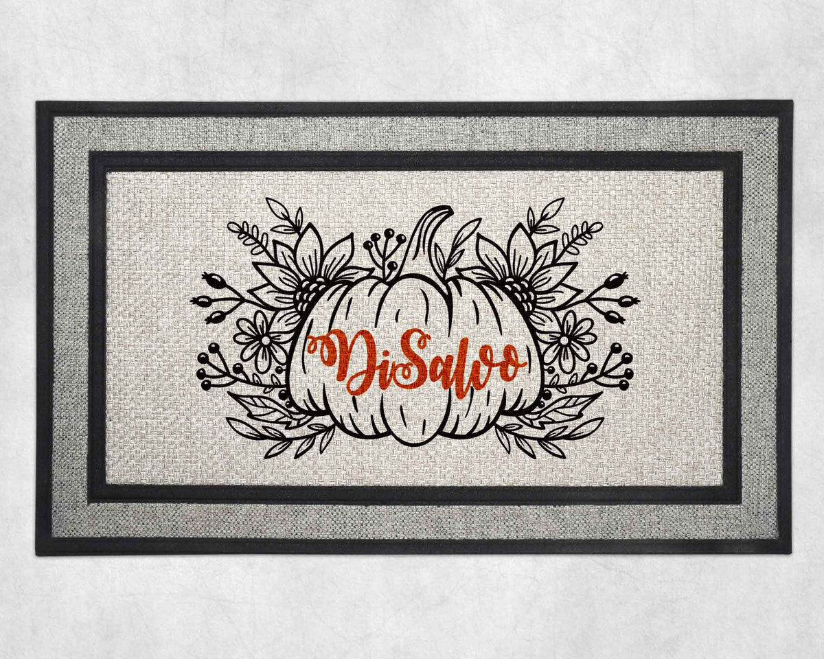 Personalized Doormat | Custom Door Mats | Pumpkin Name