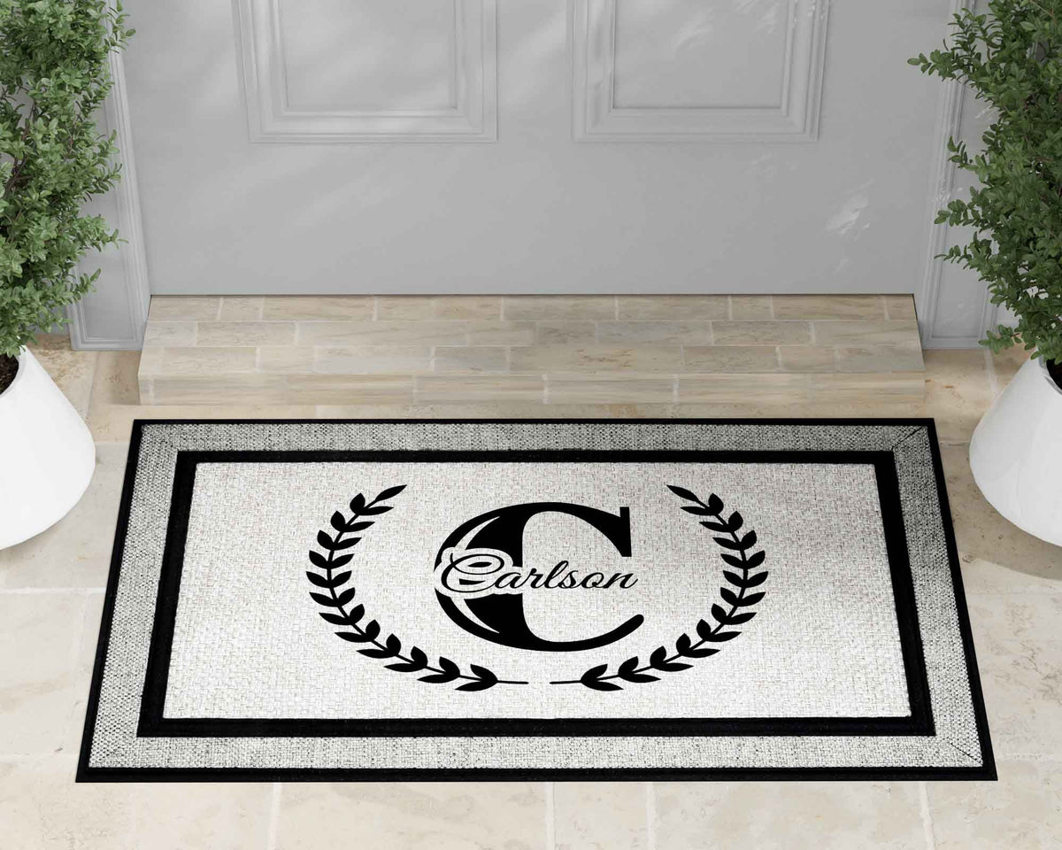 Personalized Doormat | Custom Door Mats | Laurel Wreath