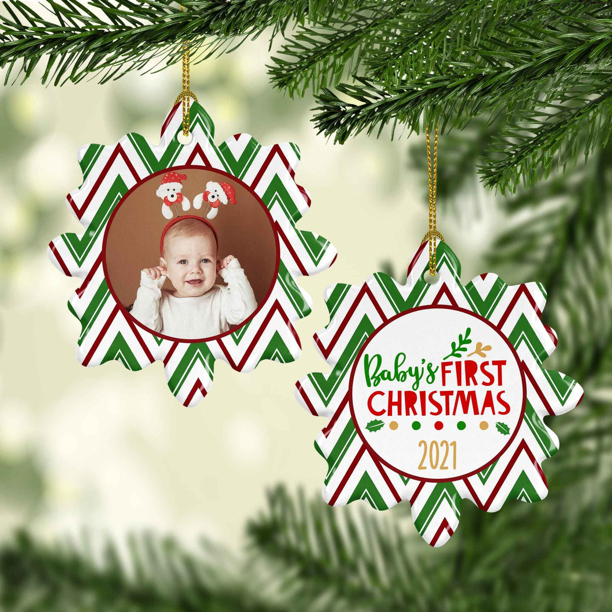 Photo Holiday Ornaments | Personalized Christmas Ornaments | Babys First Christmas Star